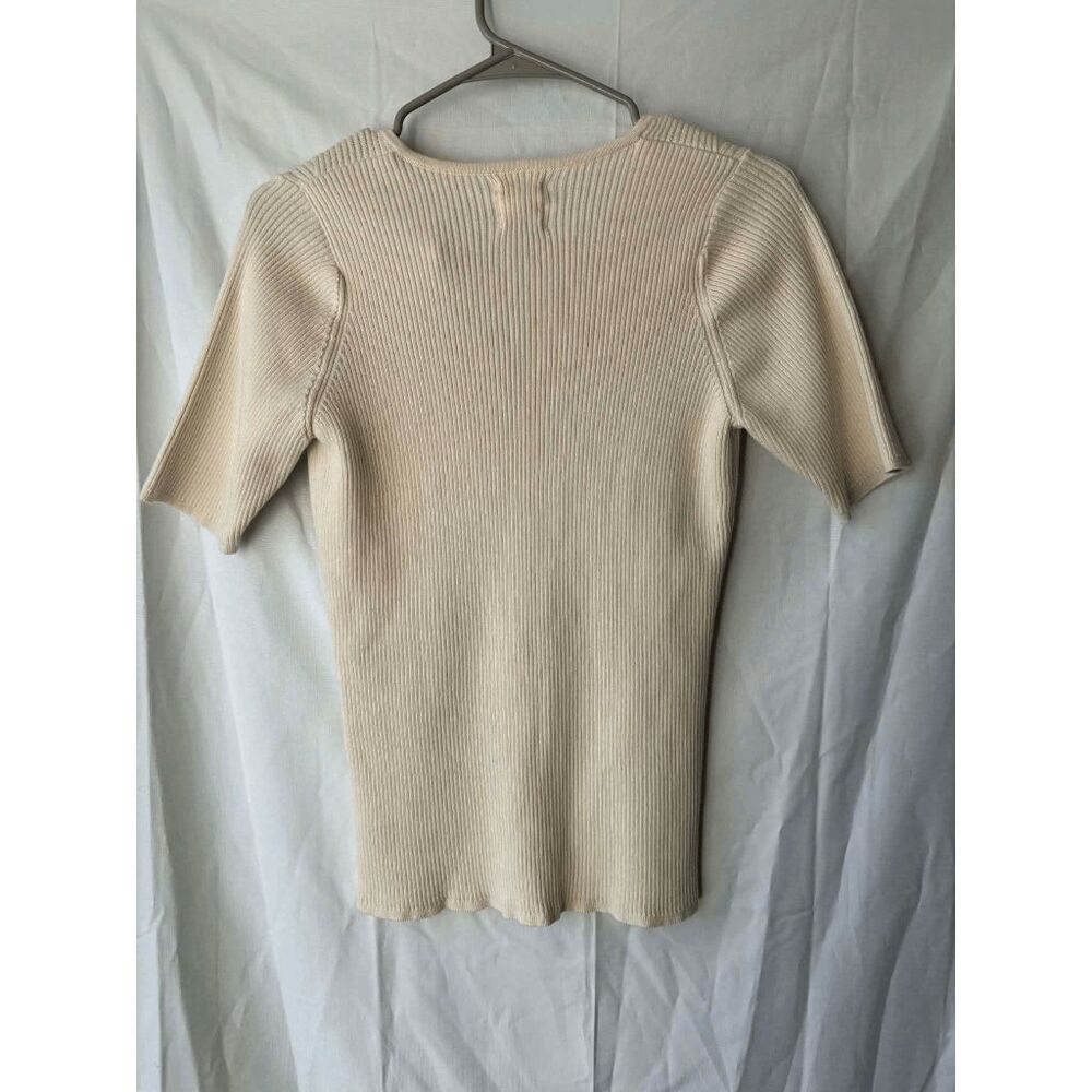 People Tree Organic Cotton Judith Knitted Top In Cream Womens Us 4 Uk 8 — image 2 of 3